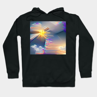 Glitched Sun Rays Hoodie